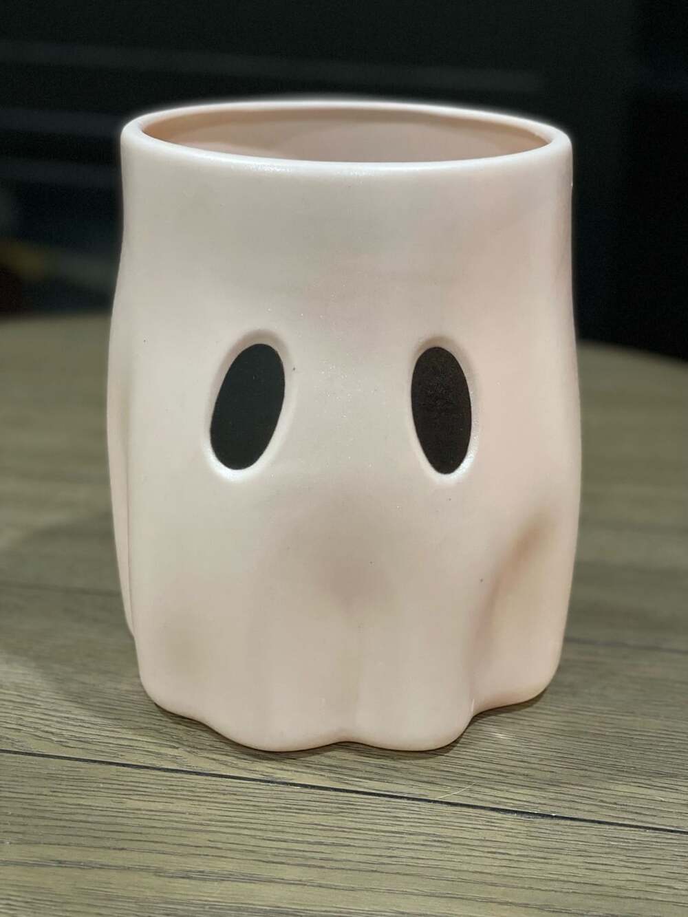Dollar General Halloween White Ghost Planter Bucket Vase Candy Bowl